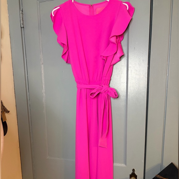 Lilly Pulitzer Pants - Lilly Pulitzer Anya hot pink Ruffle Jumpsuit